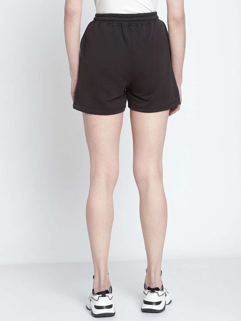 drawstring waist solid regular shorts - 19950655 -  Standard Image - 3