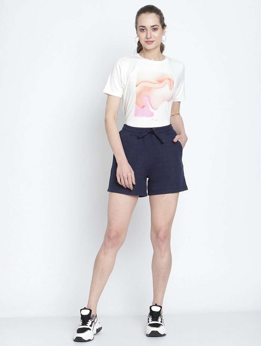 drawstring waist solid regular shorts - 19950658 -  Standard Image - 5