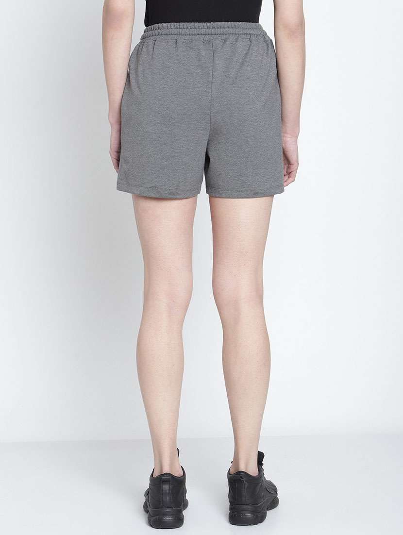 drawstring waist solid regular shorts - 19950671 -  Standard Image - 3