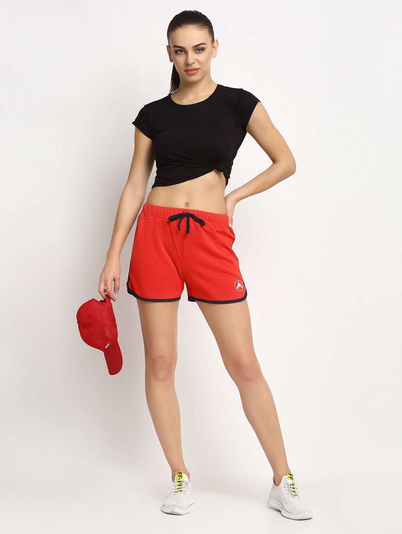 mid rise solid regular shorts - 19950692 -  Standard Image - 3