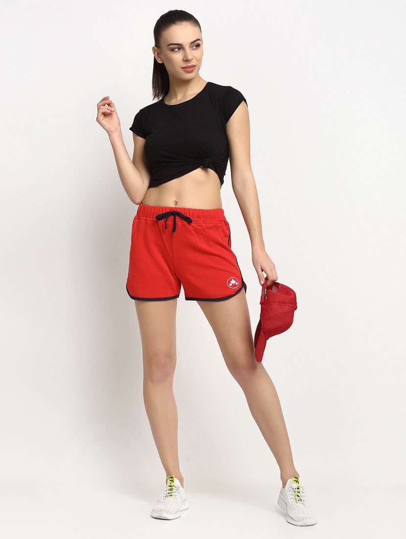 mid rise solid regular shorts - 19950699 -  Standard Image - 3