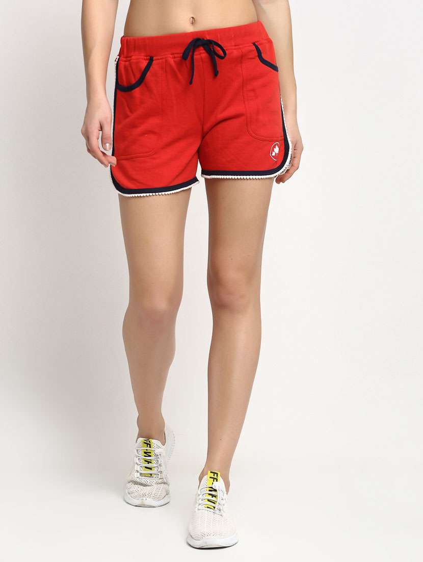 mid rise solid regular shorts