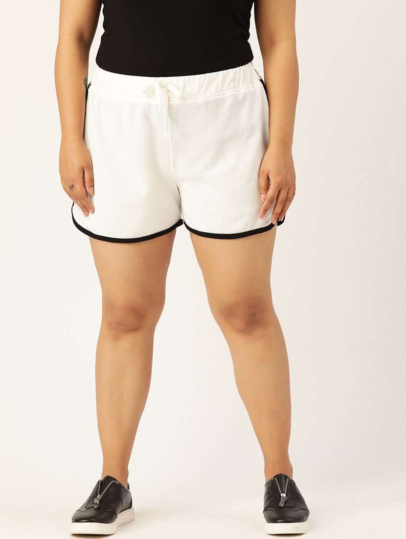 mid rise solid regular shorts