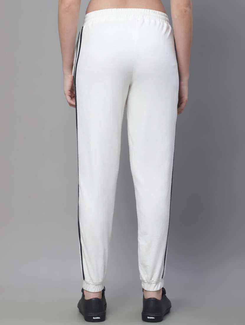 white cotton blend track pants - 19950733 -  Standard Image - 3