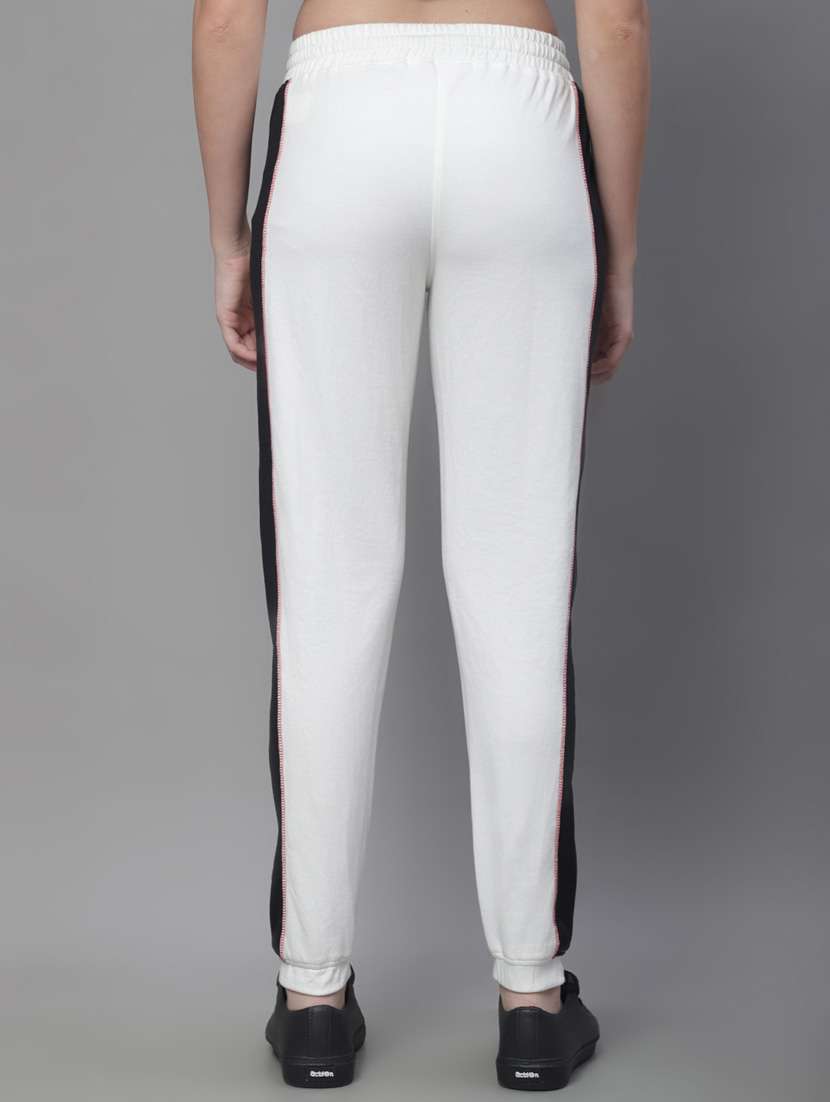 white cotton blend track pants - 19950739 -  Standard Image - 3