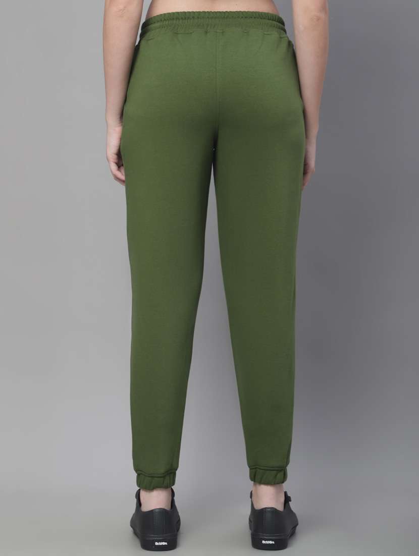 green cotton blend track pants - 19950749 -  Standard Image - 3