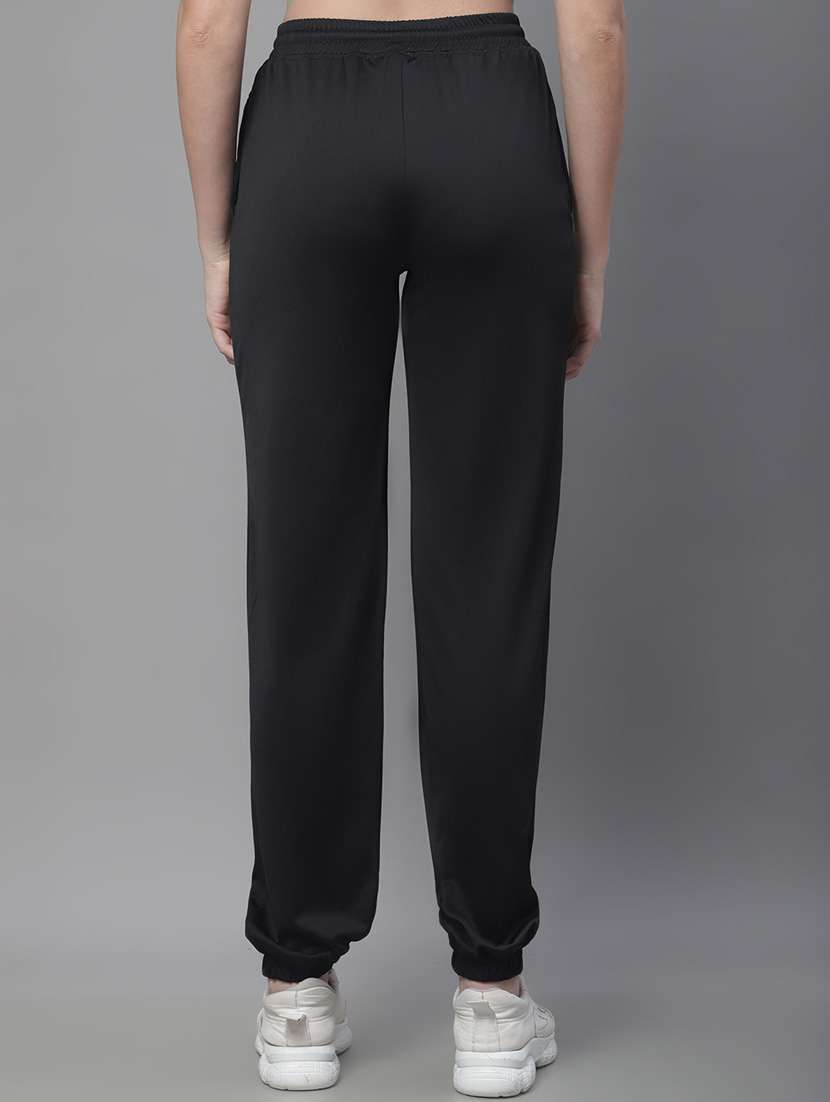 black cotton blend track pants - 19950751 -  Standard Image - 3