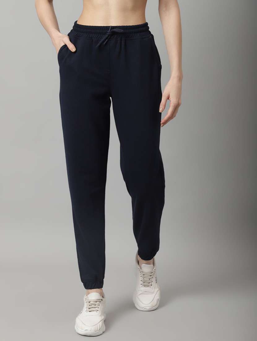 blue cotton track pants