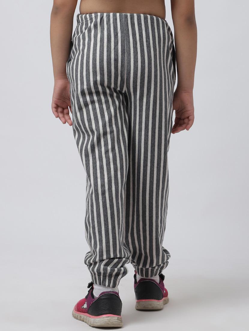 girls striped cotton track pants - 19950797 - Standard Image - 3