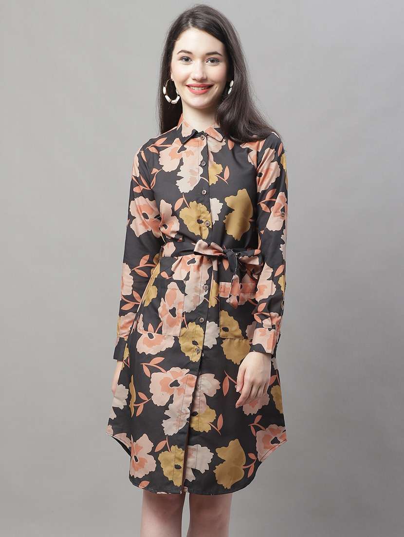 women's shirt floral dress