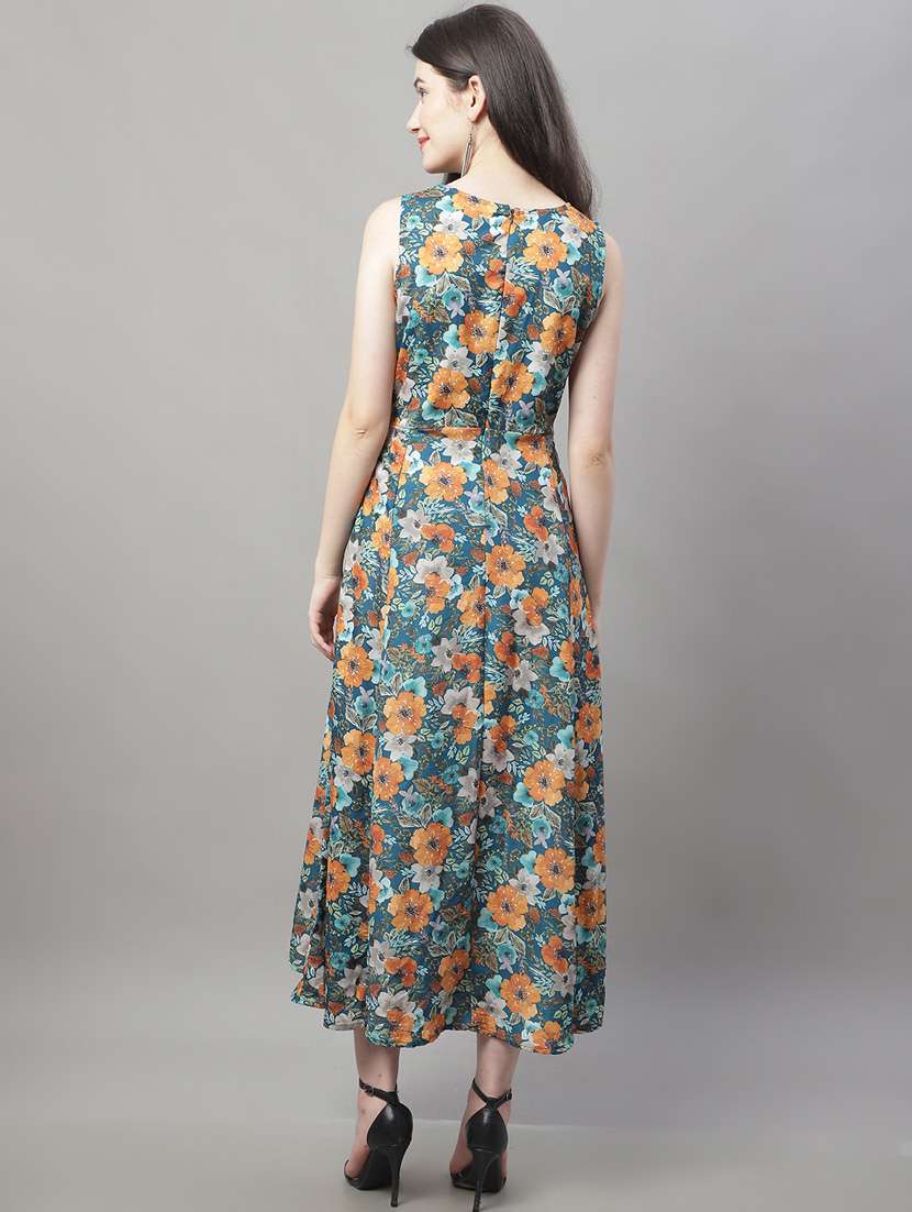 women's fit & flare floral dress - 19950825 - Standard Image - 3
