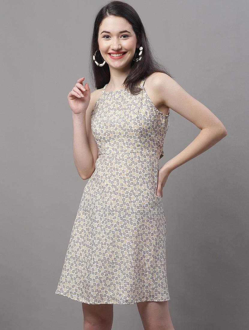 women's fit & flare solid dress