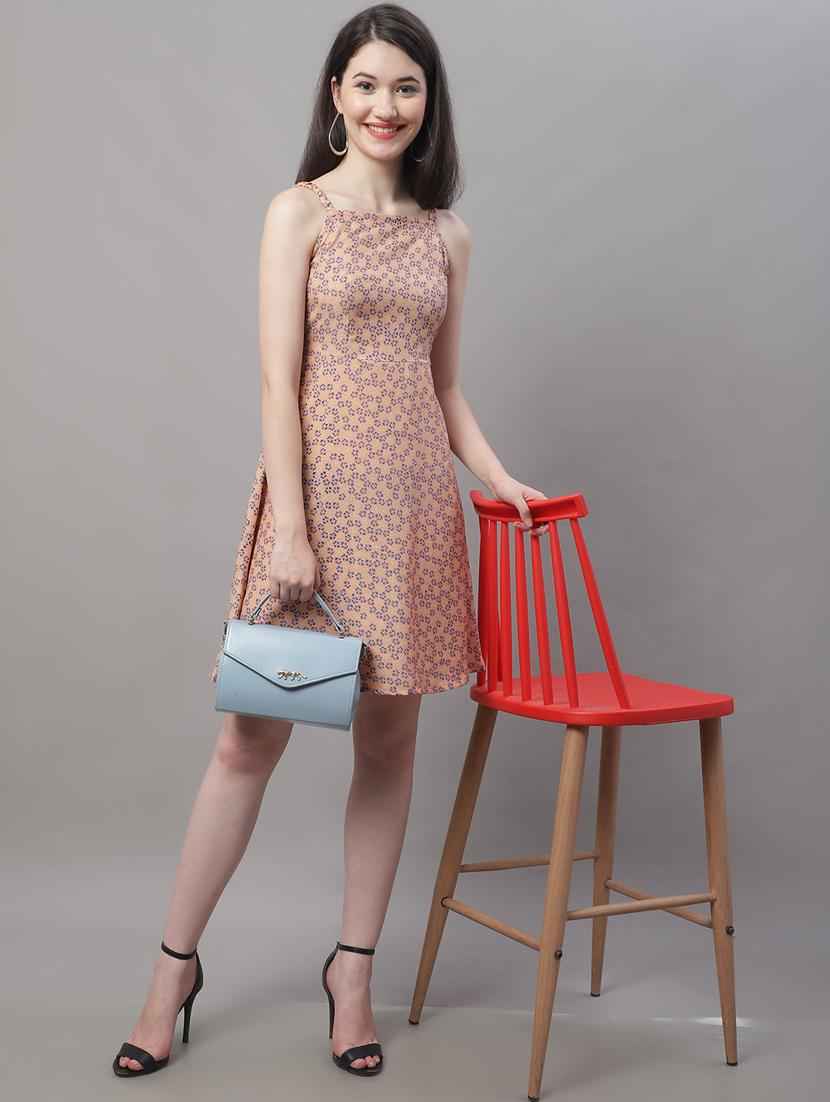 women's fit & flare solid dress - 19950828 - Standard Image - 3