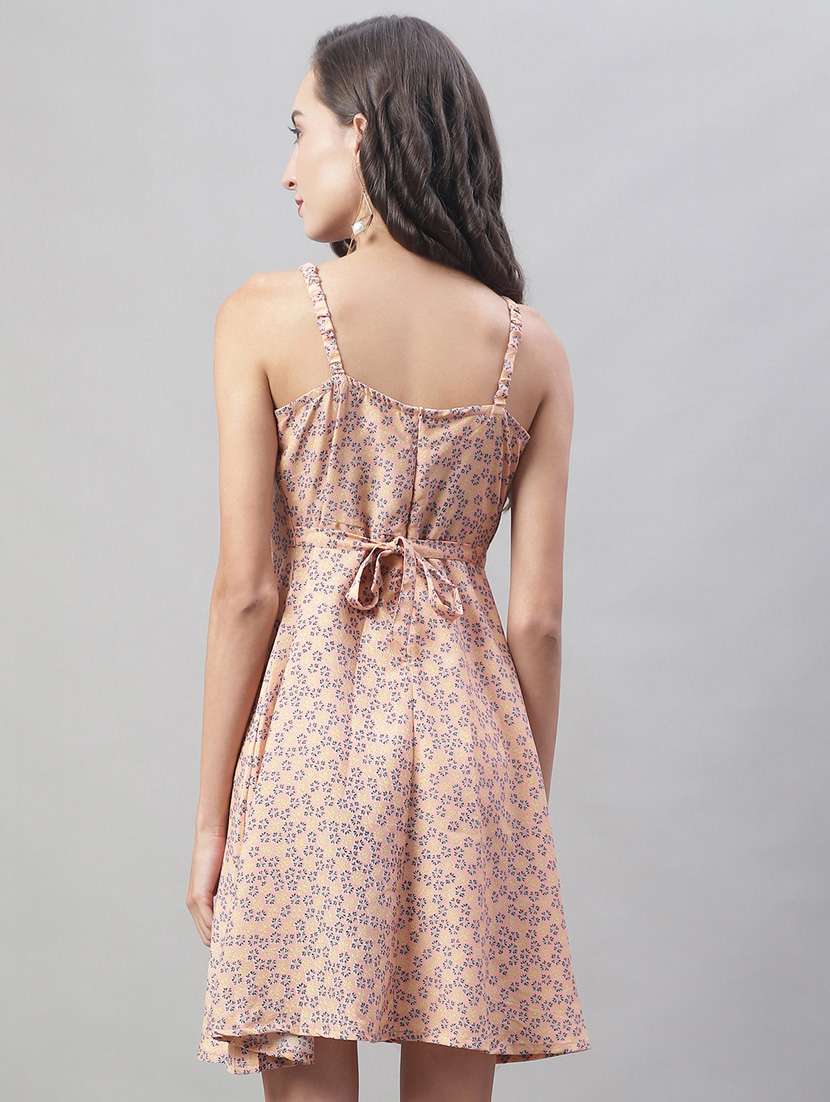 women's micro print dress - 19950837 - Standard Image - 3