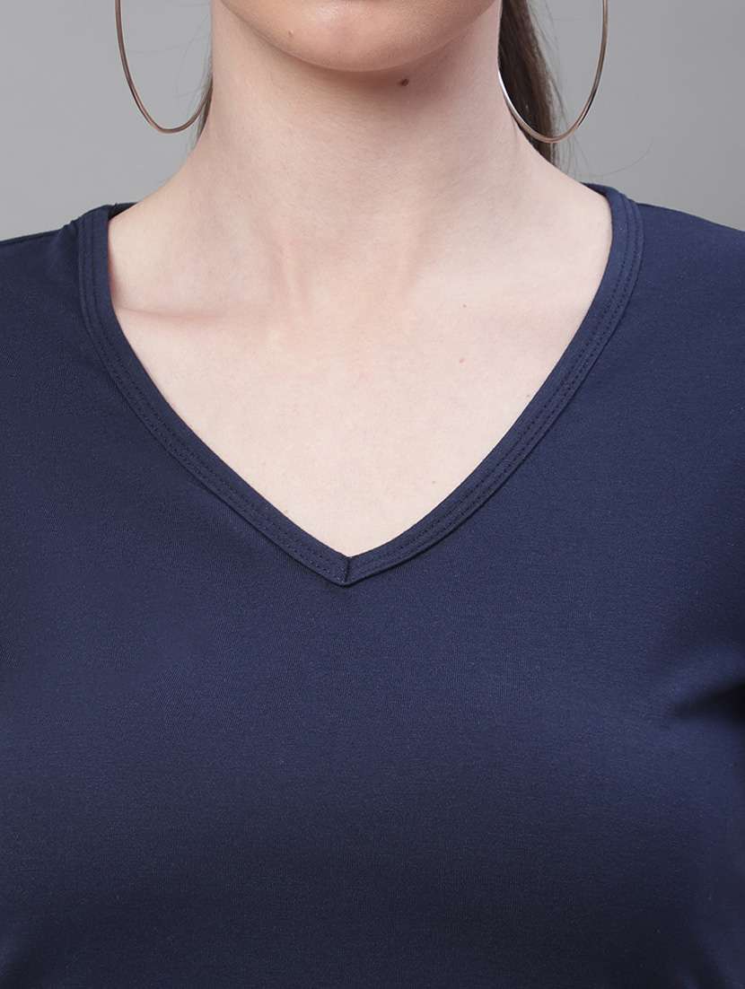 women's plain v neck t-shirt - 19950847 -  Standard Image - 5