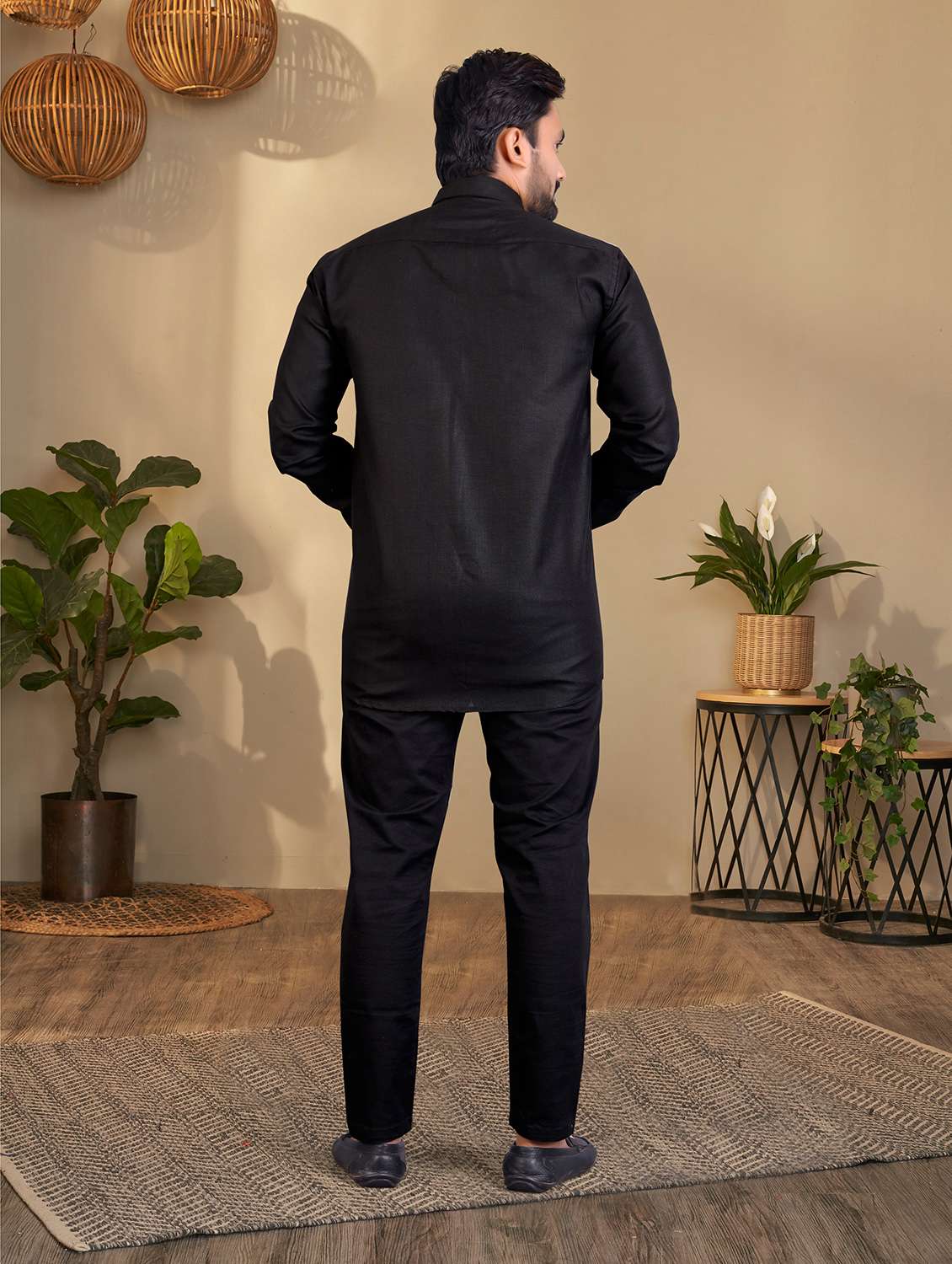 mens solid casual shirt - 19950916 -  Standard Image - 3