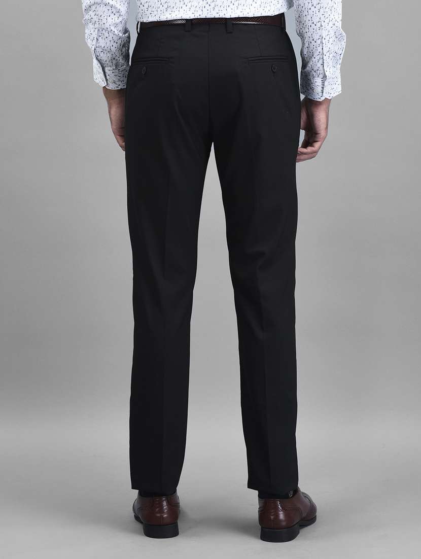 men's solid flat front formal trouser - 19950922 -  Standard Image - 3