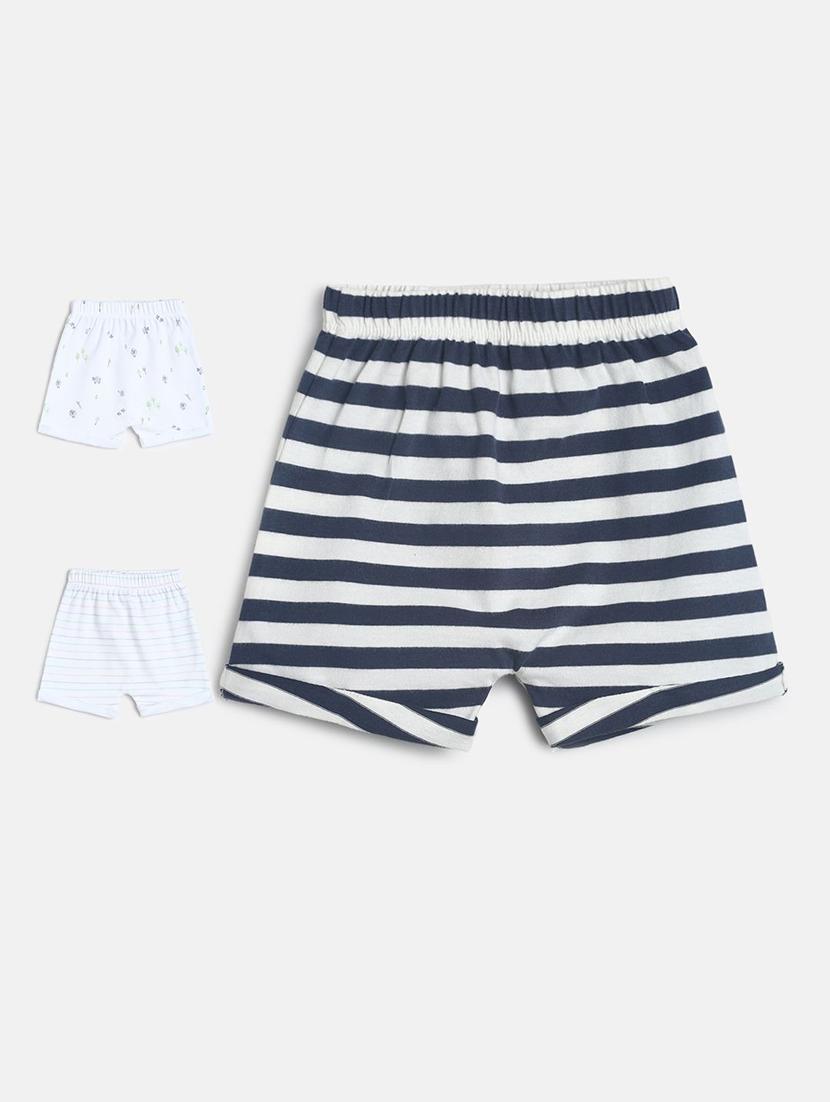 pack of 3 striped & printed shorts - 19951727 - Zoom Image - 0