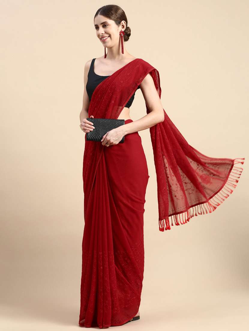 women's embroidered saree