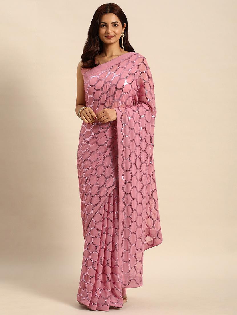 women's embroidered saree with blouse - 19954363 - Zoom Image - 0