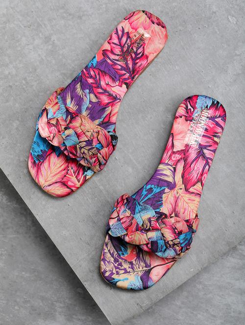 printed synthetic slip on sandal - 19954543 - Standard Image - 0
