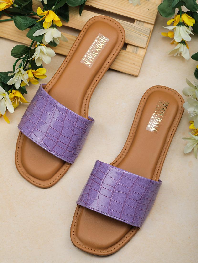 purple synthetic slip on sandal - 19954554 -  Zoom Image - 0