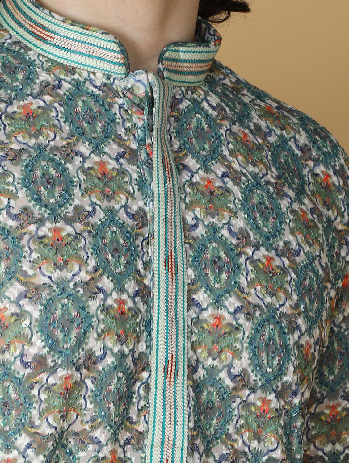 men's embroidered cotton kurta - 19955024 - Standard Image - 5