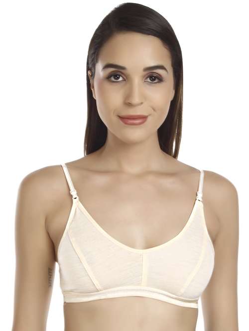beige cotton regular bra - 19955300 -  Standard Image - 0
