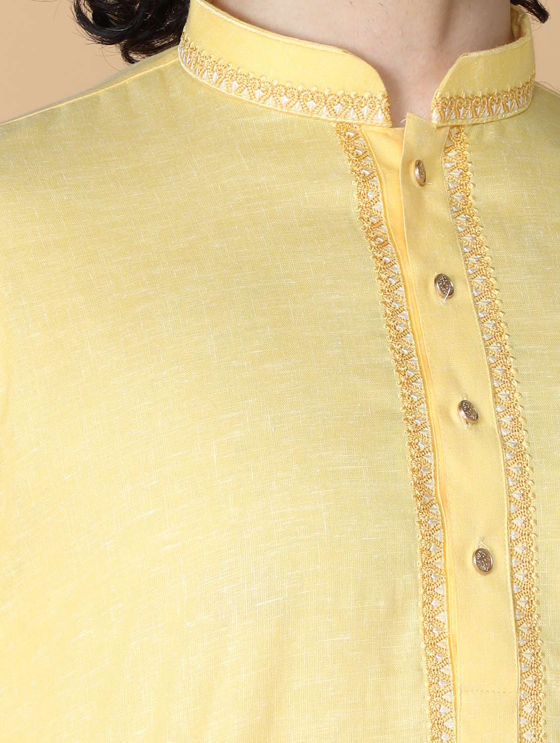 yellow embroidered kurta pyjama set - 19955415 - Standard Image - 5
