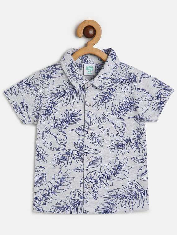 boys shirt collar printed shirt - 19955455 -  Zoom Image - 0