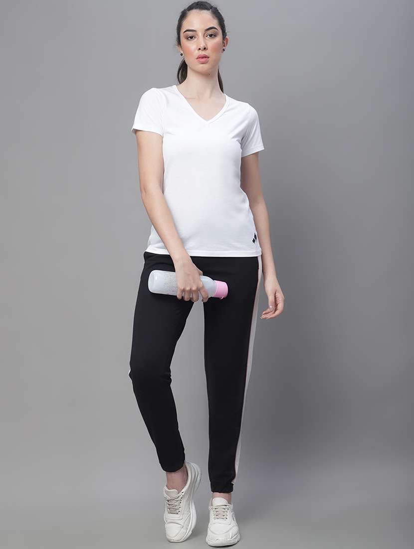 Black Cotton Blend Track Pants - 19956629 -  Standard Image - 3
