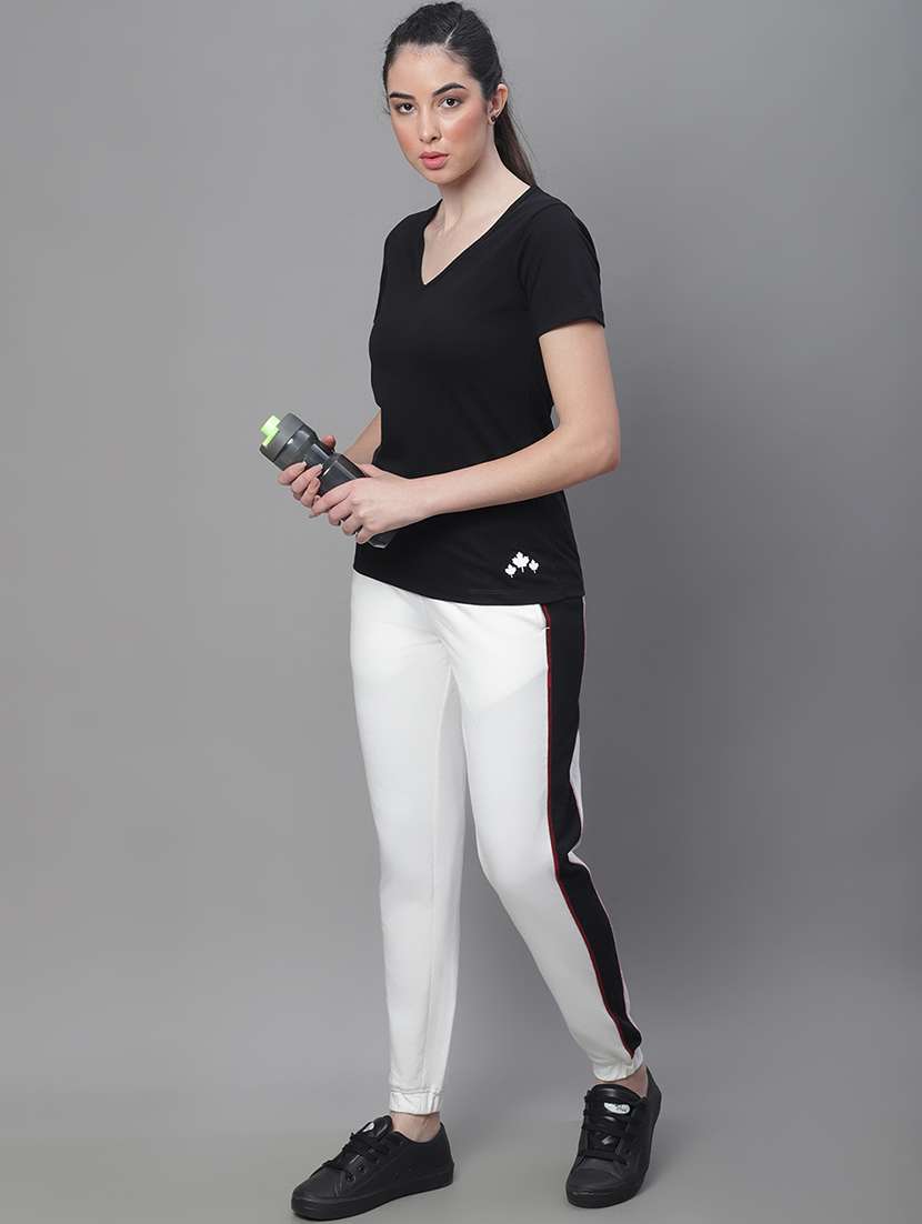 white cotton blend track pants - 19956633 -  Standard Image - 3