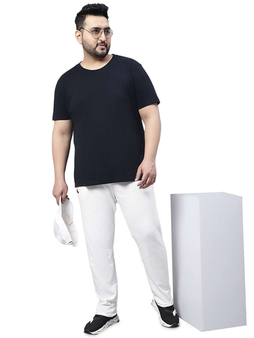 solid cotton blend full length track pant - 19956666 -  Standard Image - 3