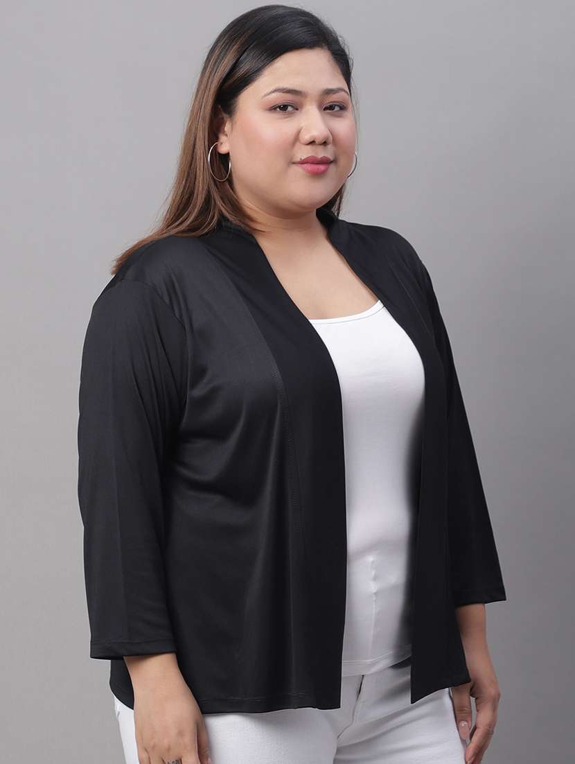black solid regular shrug