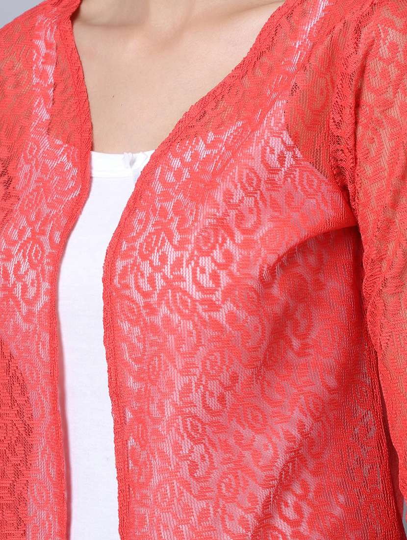 raschel knit regular shrug - 19956722 -  Standard Image - 3