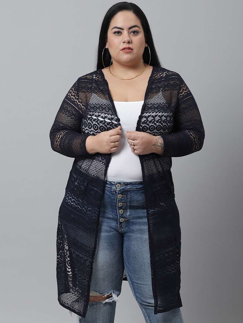 raschel knit regular shrug