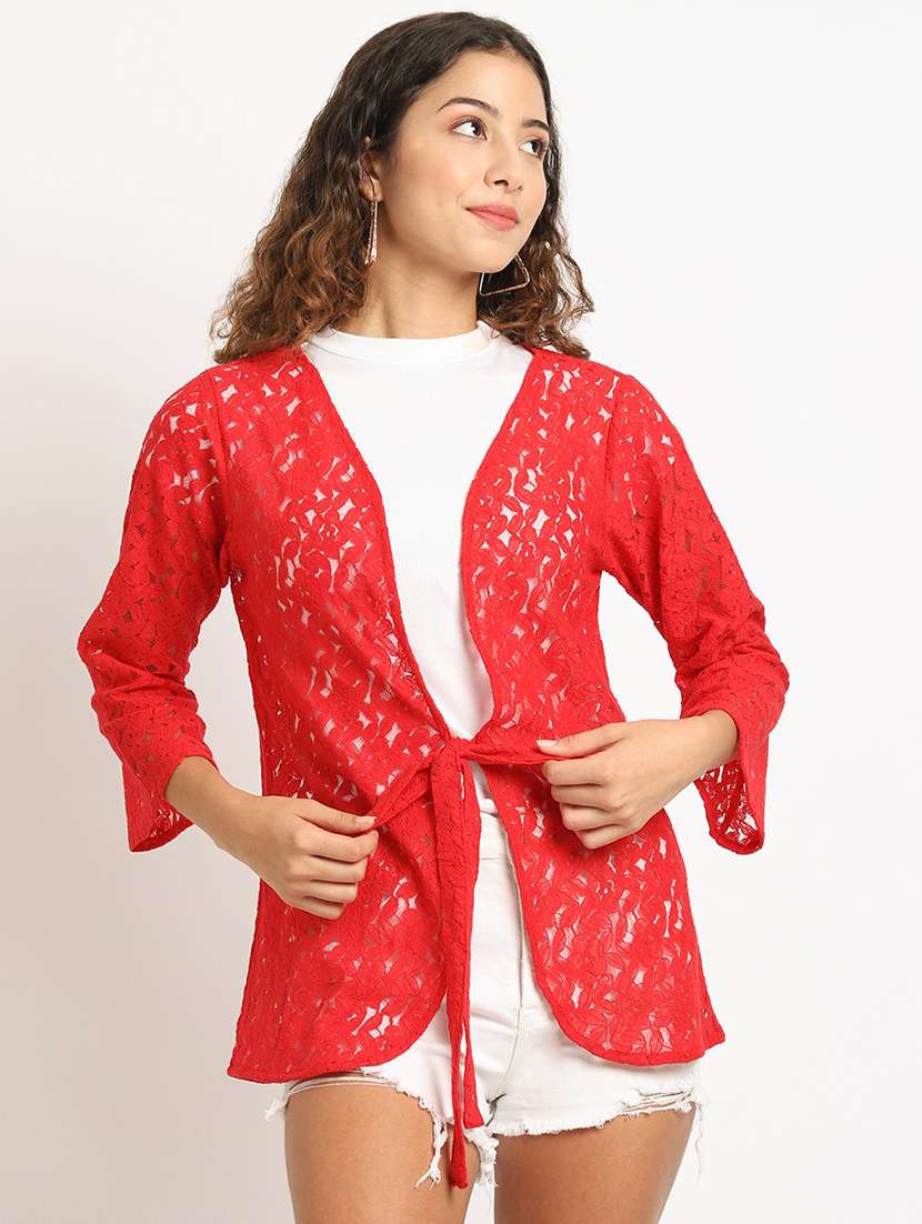 raschel knit regular shrug