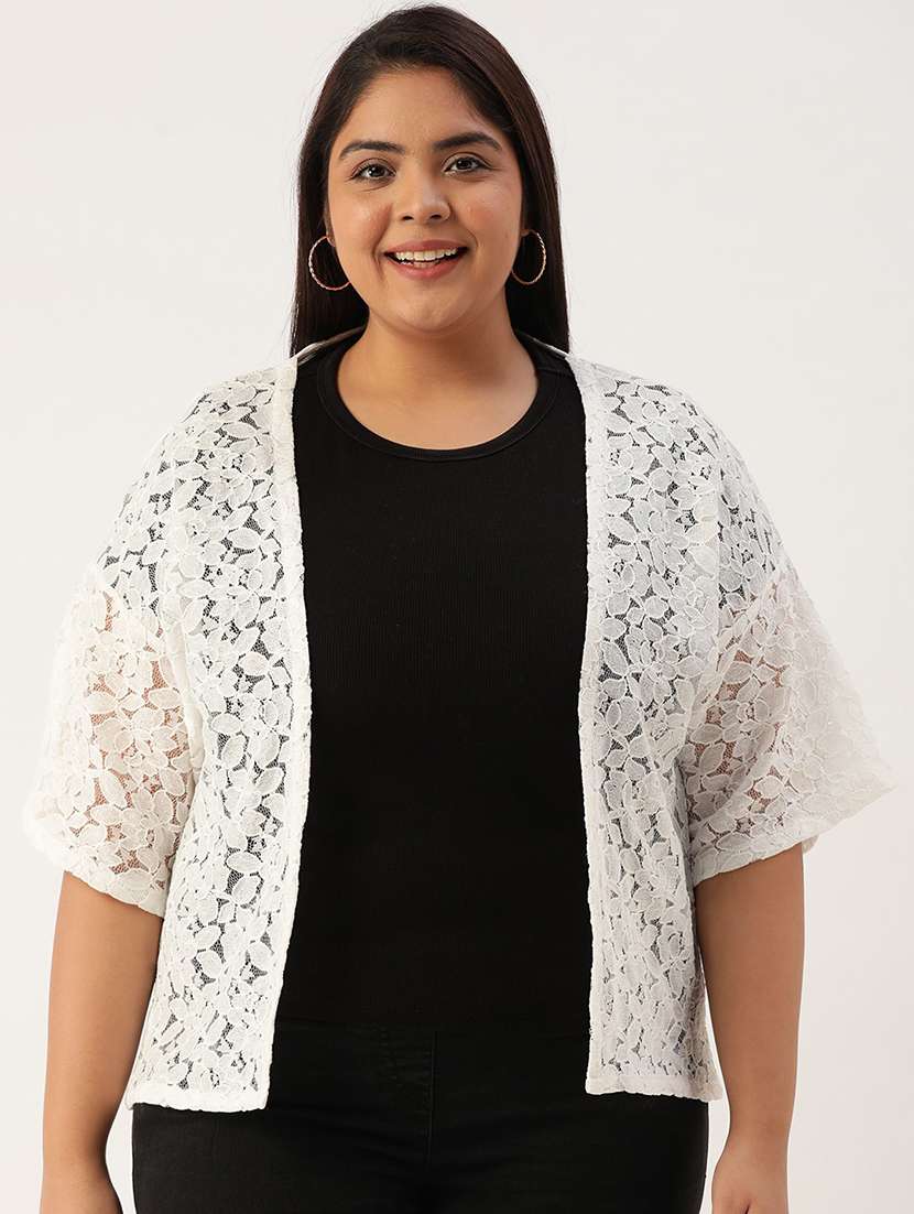 raschel knit regular shrug
