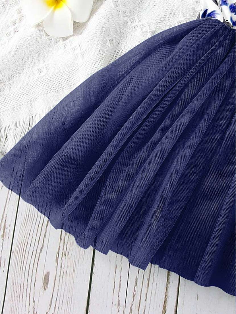 Girls Square Neck Sleeveless Frock