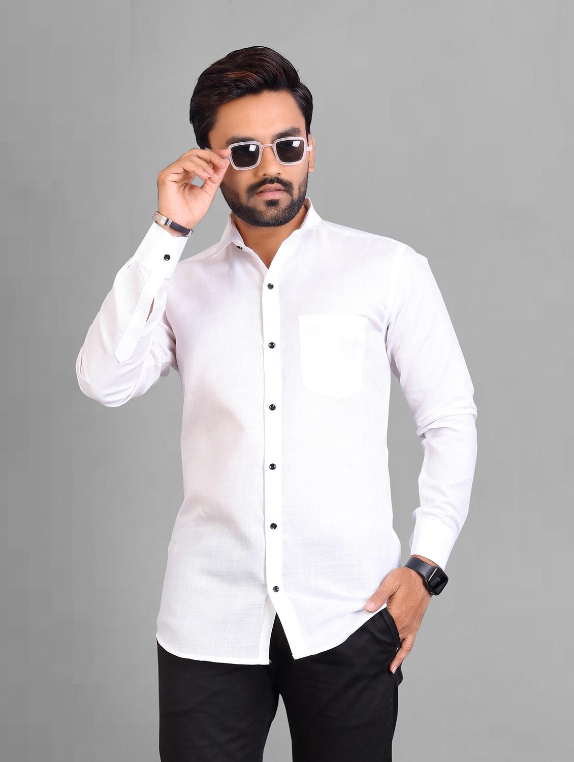 mens solid casual shirt - 19959108 - Zoom Image - 0