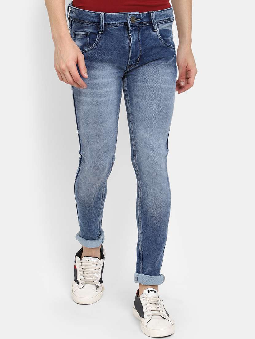 mens skinny fit plain jeans