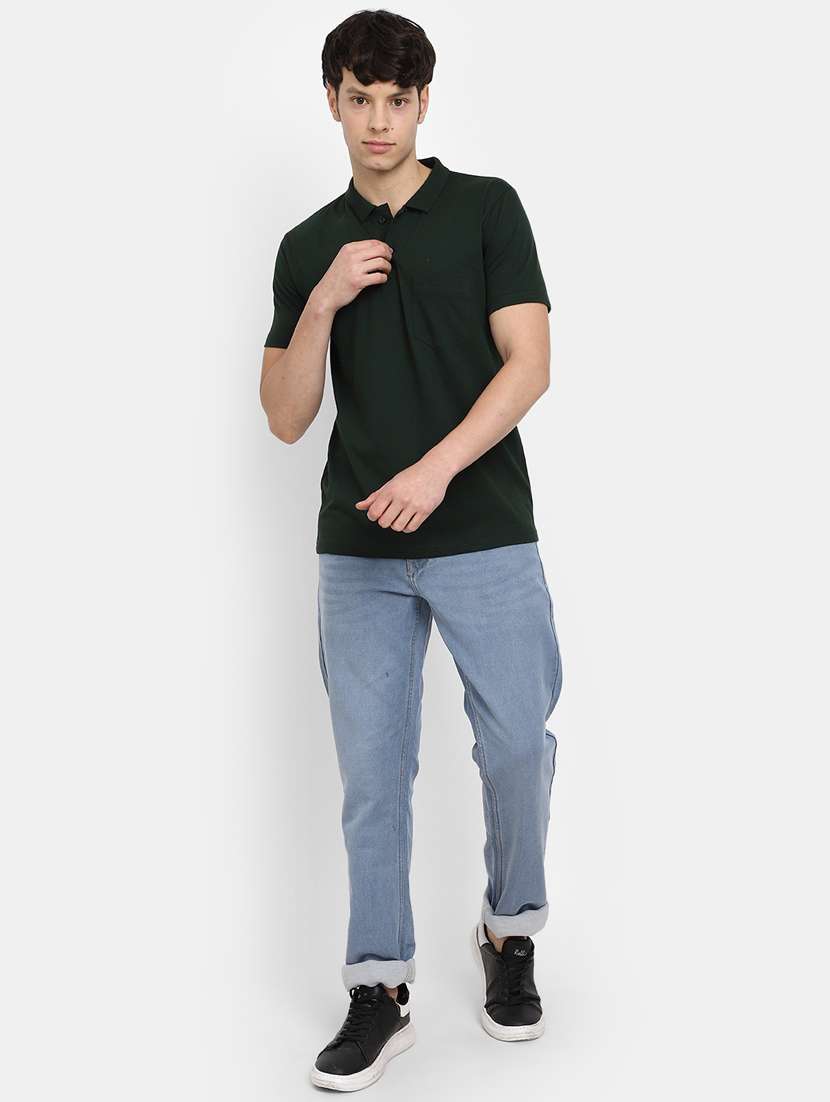 mens straight fit plain jeans - 19959274 -  Standard Image - 3