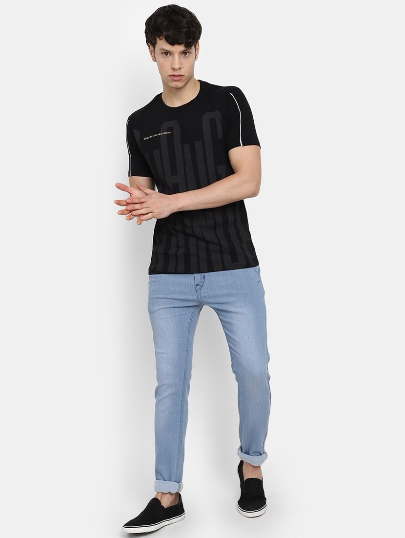light blue denim plain jeans - 19959295 - Standard Image - 3