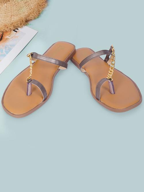solid one toe flats - 19959401 - Standard Image - 0