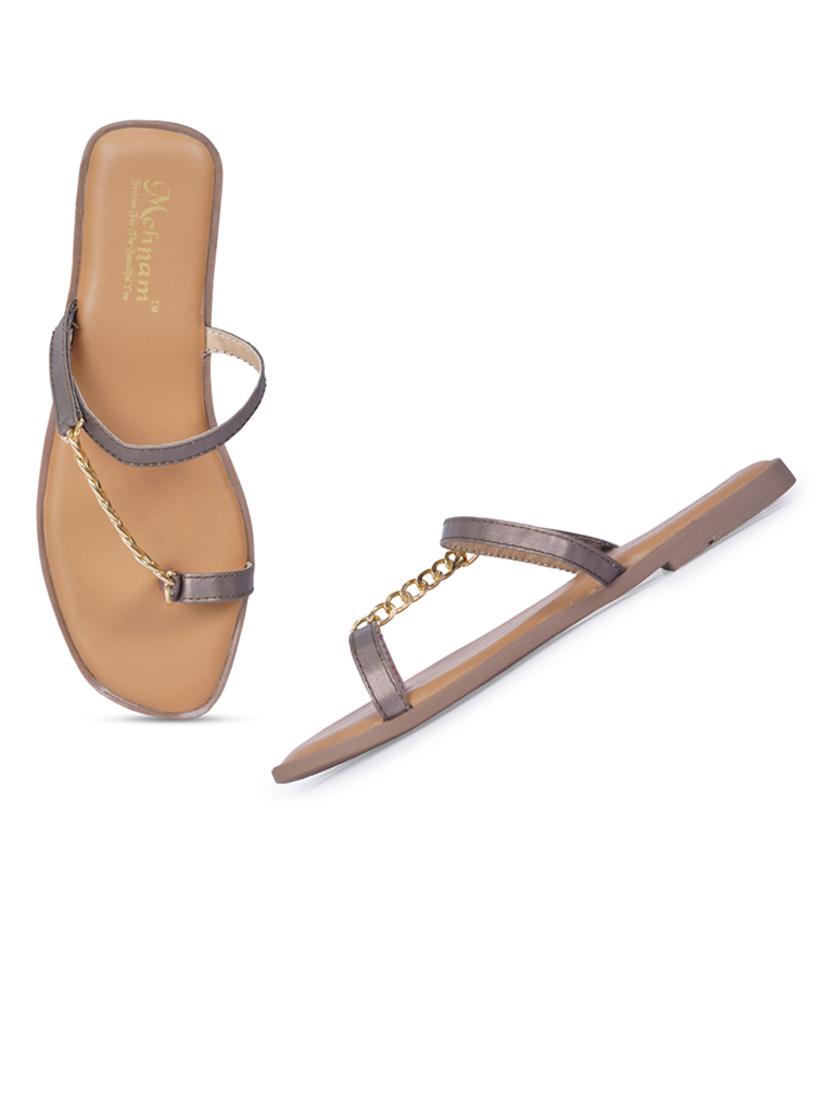 solid one toe flats - 19959401 - Standard Image - 5