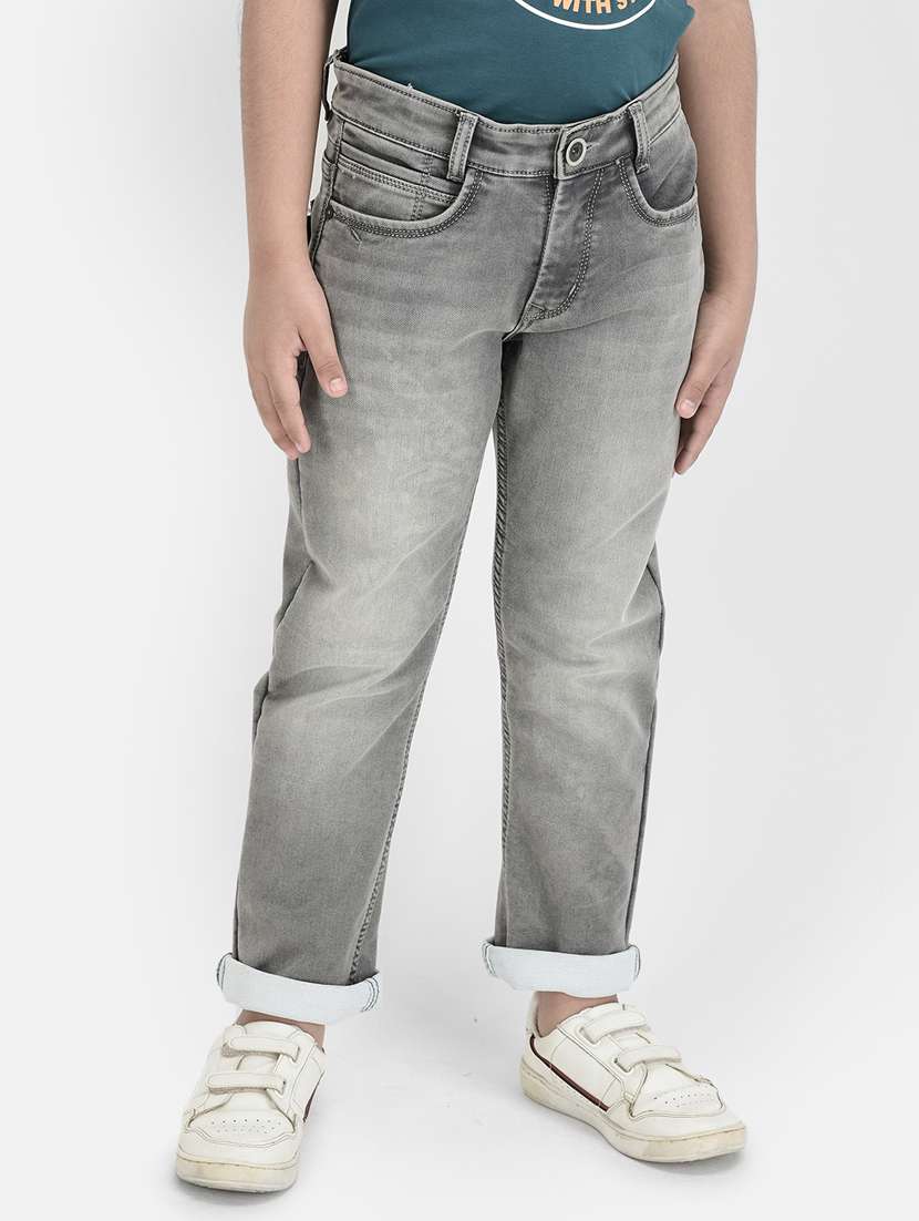 grey denim washed jean