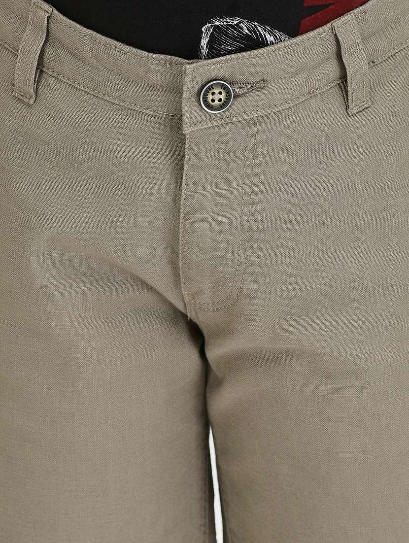 brown solid shorts - 19959505 -  Standard Image - 5