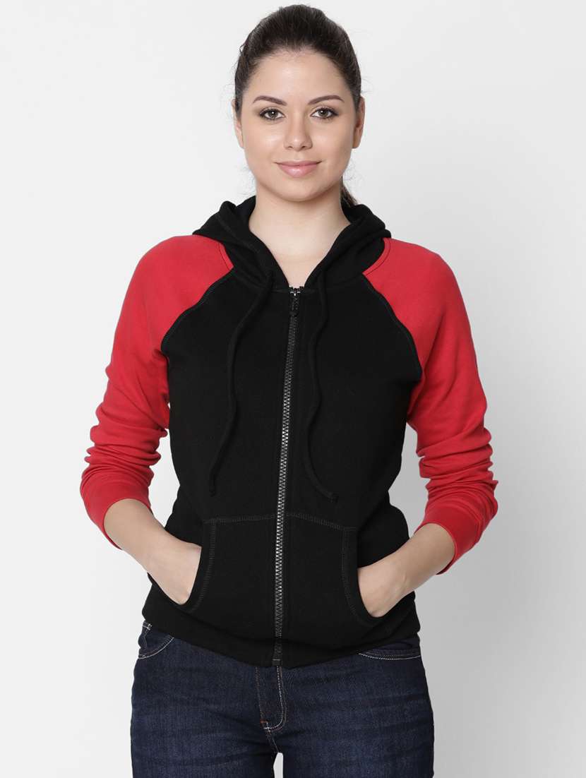 women's color block long sleeve sweatshirt