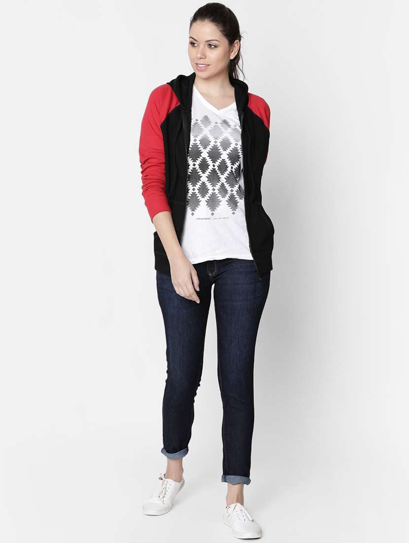 women's color block long sleeve sweatshirt - 19959826 -  Standard Image - 3