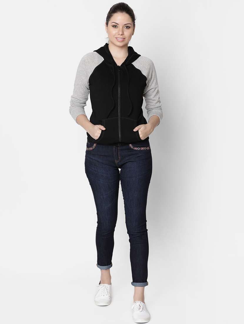 women's color block long sleeve sweatshirt - 19959827 -  Standard Image - 3